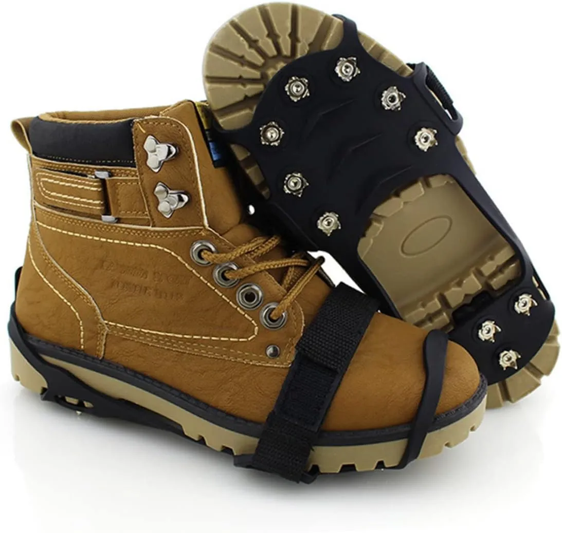 1 Pair 11 Shoes Cover Crampons Bike Cage Bottle Cage Orange Beach Wall Decor Non-Slip Spikes Climbing