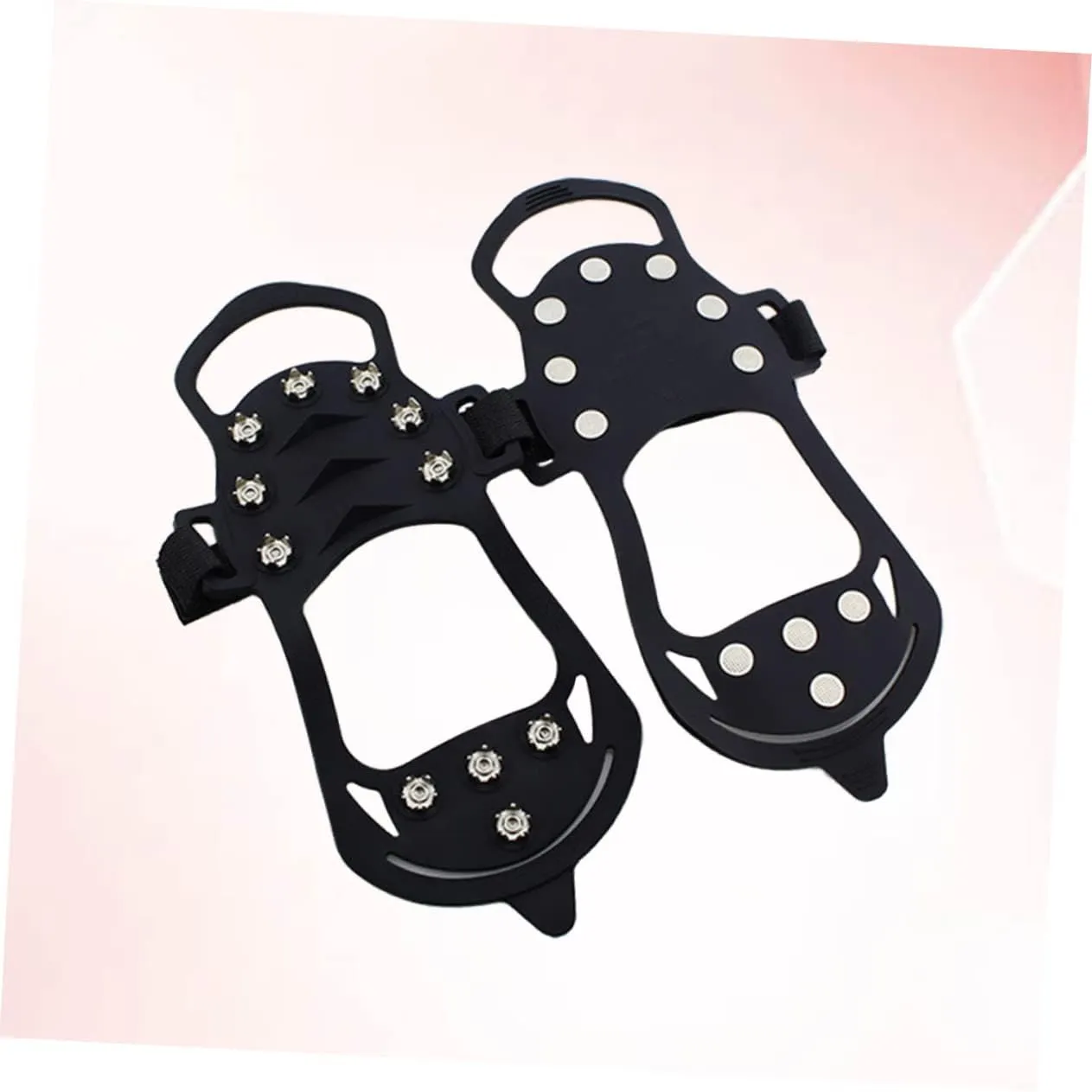 1 Pair 11 Shoes Cover Crampons Bike Cage Bottle Cage Orange Beach Wall Decor Non-Slip Spikes Climbing