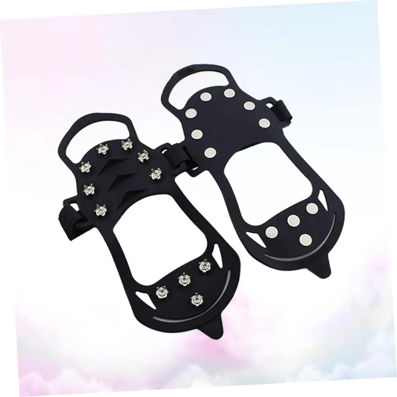 1 Pair 11 Shoes Cover Crampons Bike Cage Bottle Cage Orange Beach Wall Decor Non-Slip Spikes Climbing
