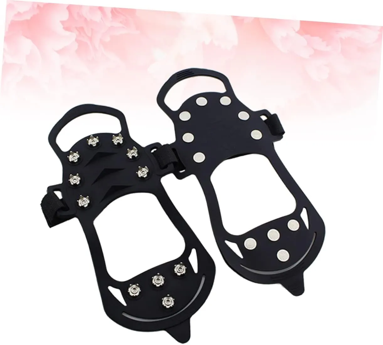 1 Pair 11 Shoes Cover Crampons Bike Cage Bottle Cage Orange Beach Wall Decor Non-Slip Spikes Climbing