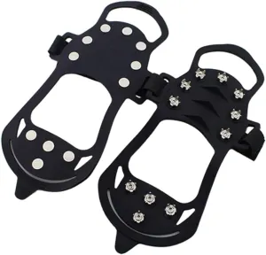 1 Pair 11 Shoes Cover Crampons Bike Cage Bottle Cage Orange Beach Wall Decor Non-Slip Spikes Climbing