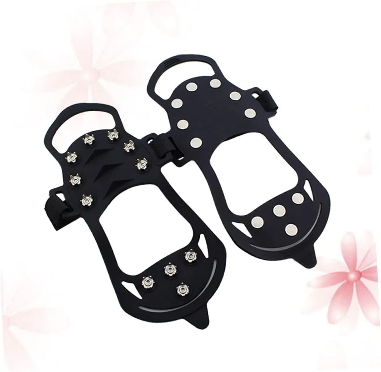 1 Pair 11 Shoes Cover Crampons Bike Cage Bottle Cage Orange Beach Wall Decor Non-Slip Spikes Climbing
