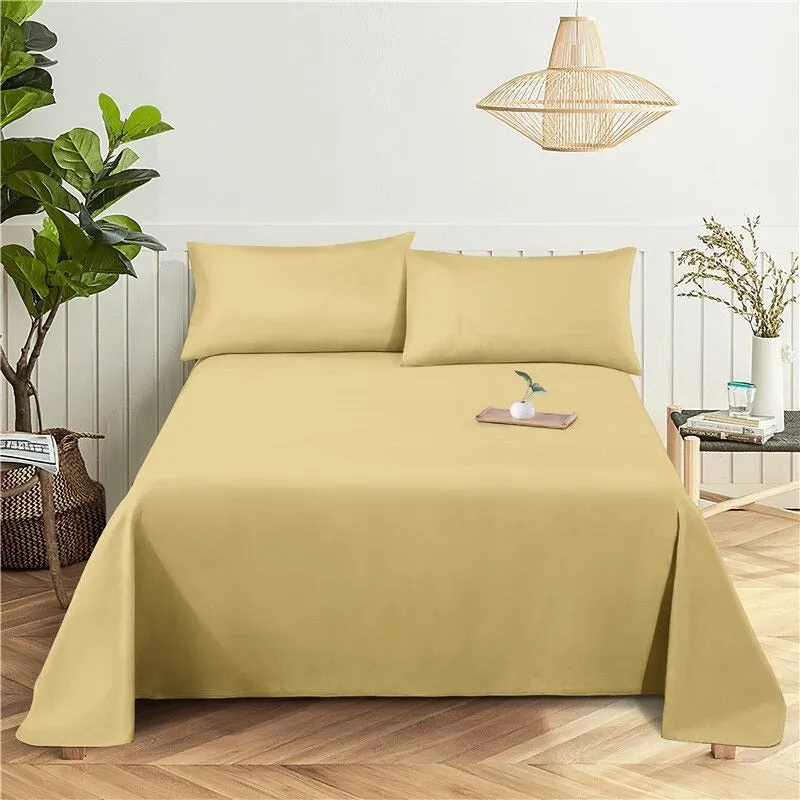 2 Sets Solid Color Comfy Bedding