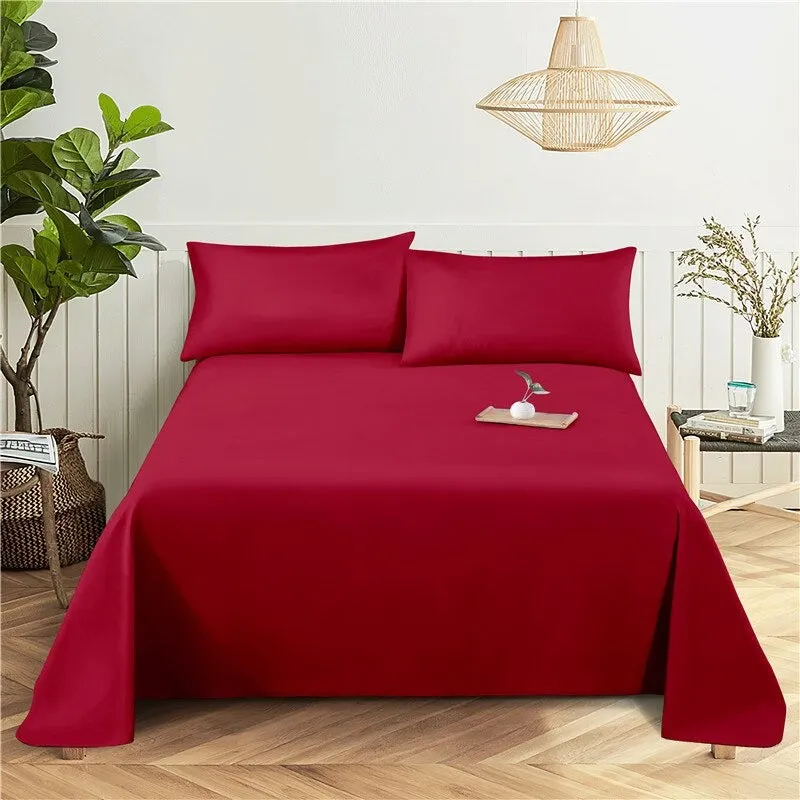 2 Sets Solid Color Comfy Bedding
