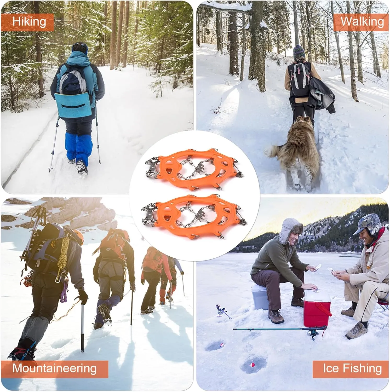 201 Stainless Steel 24 Ice Claw Snow -slip Shoe Cover