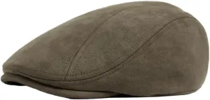 2025 Men's Classic Newsboy Hat Suede Fabric Flat Ivy Cap Fashion Gatsby Hat Vintage Casual Stretch Cabbie Driving Cap