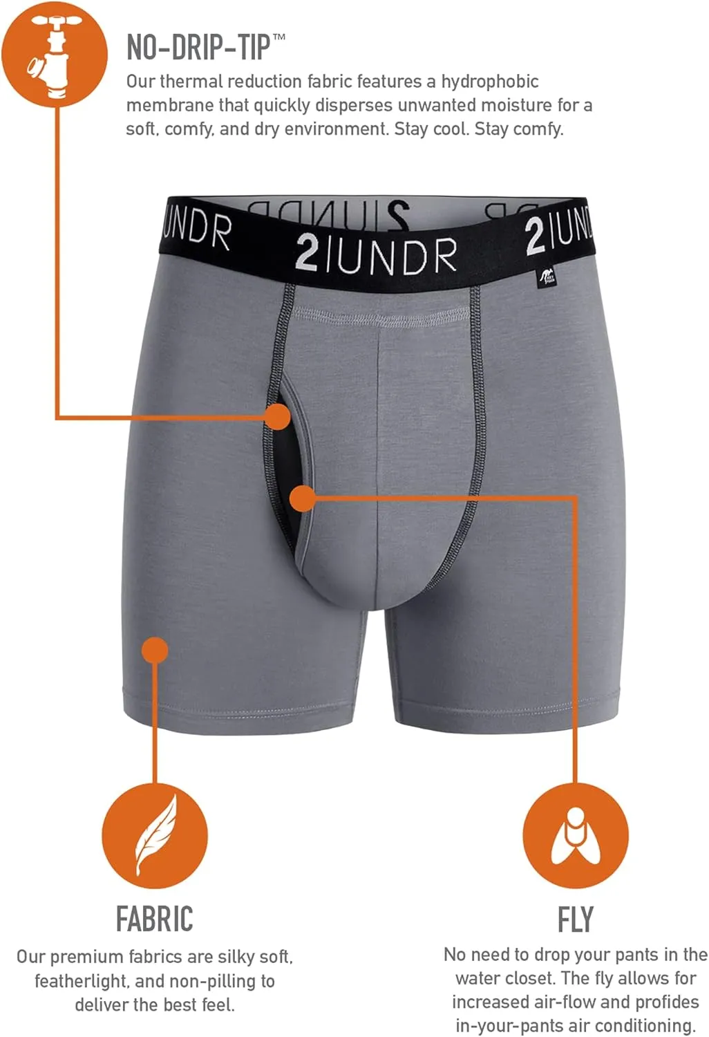 2UNDR Swing Shift 6" Boxer Brief 2-Pack