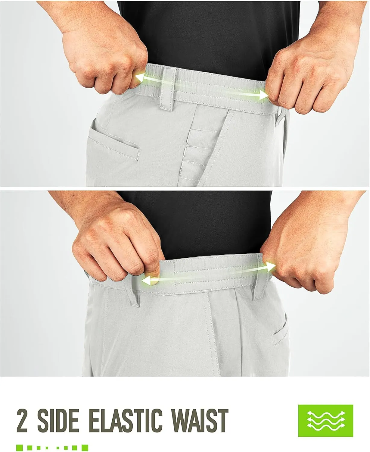 33,000ft Men's Golf Shorts 9" Dry Fit Stretch Golf Short UPF 50  Lightweight Flat Front Golf Shorts with Pockets