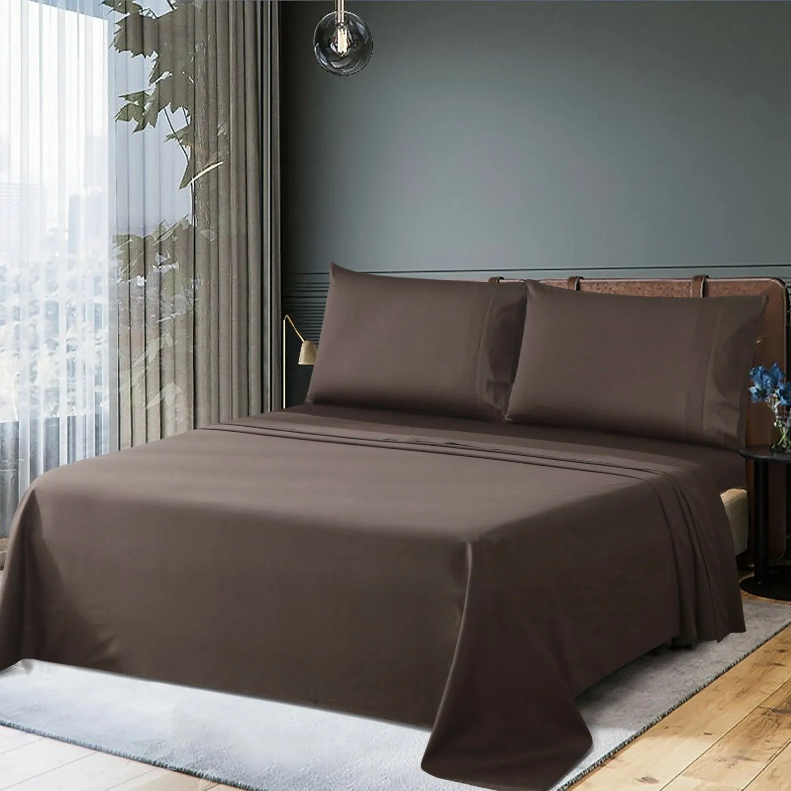 4Pcs Flat And Fitted Sheet Sets
