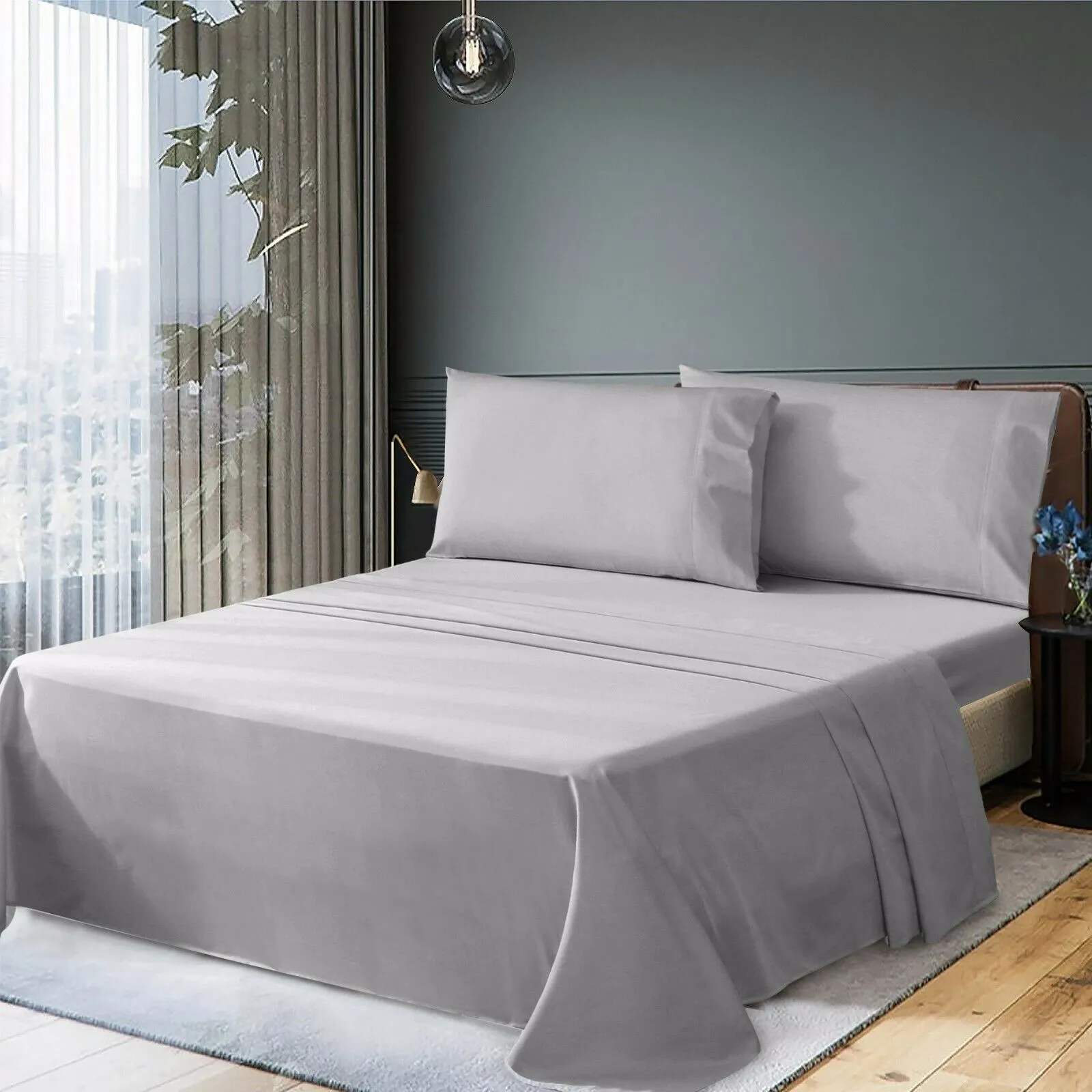 4Pcs Flat And Fitted Sheet Sets