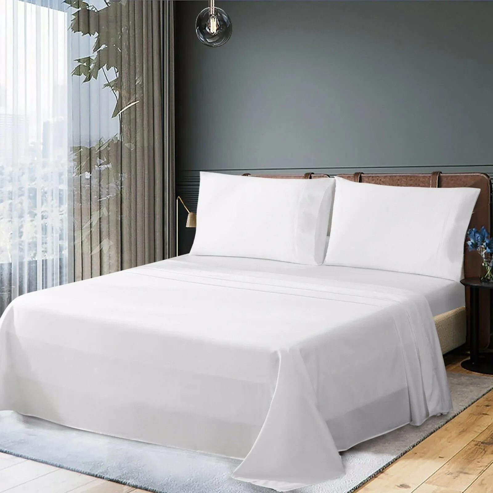 4Pcs Flat And Fitted Sheet Sets
