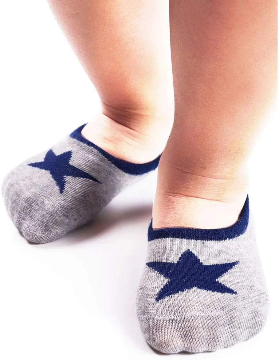6 Pairs Baby Toddler Kids Cute Fashion Cotton No Show Socks for Boys and Girls