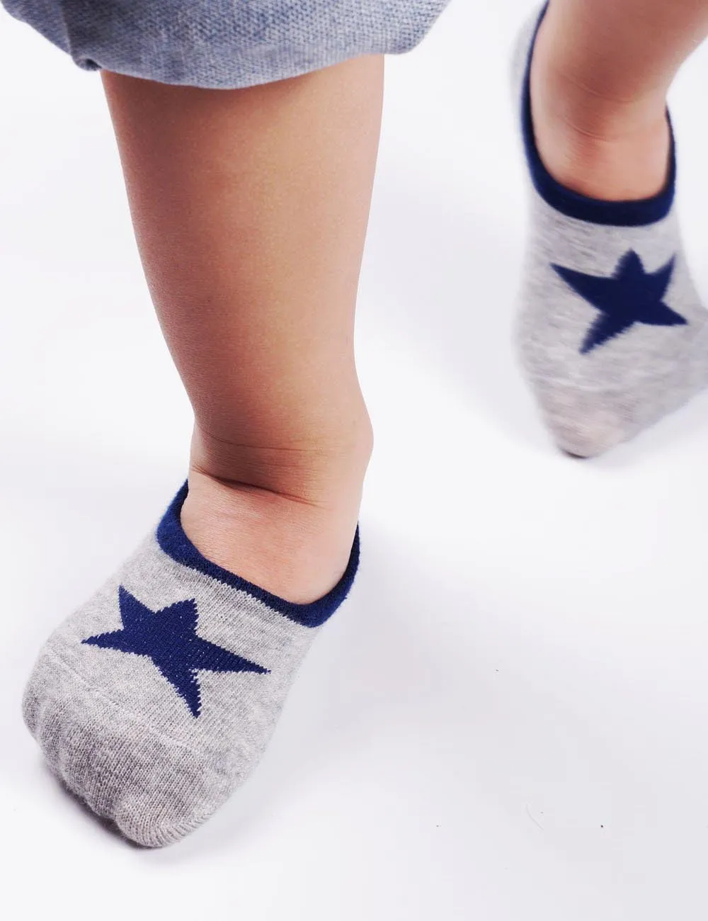6 Pairs Baby Toddler Kids Cute Fashion Cotton No Show Socks for Boys and Girls