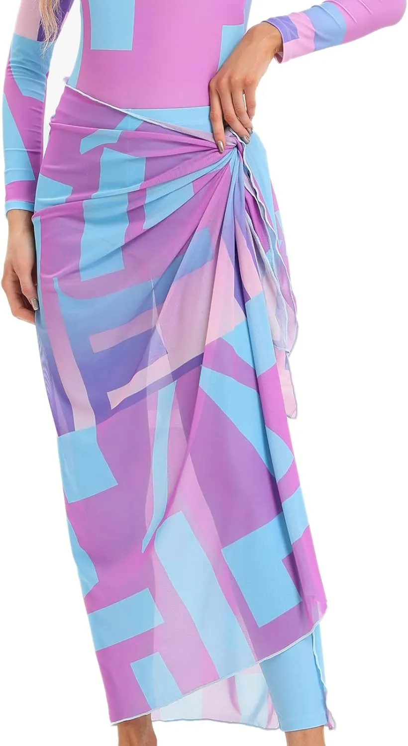 ABAFIP Women's Modest Muslim Swimwear Rash Guard Long Sleeve Swimsuit Pants Skirt Sarong Cover ups Bathing Suit