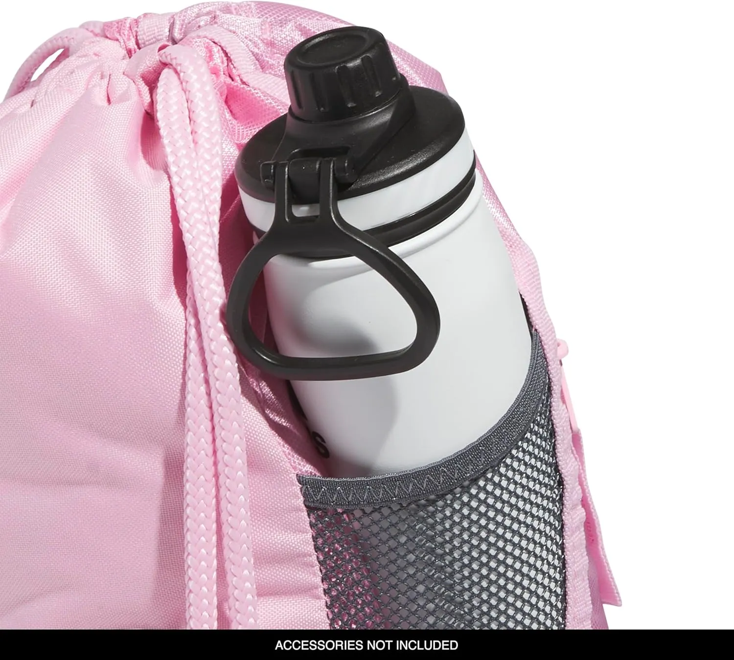 adidas Alliance Sackpack, Drawstring, Lightweight Small Gym Bag for Women, Soccer Backpack, True Pink/White, One Size