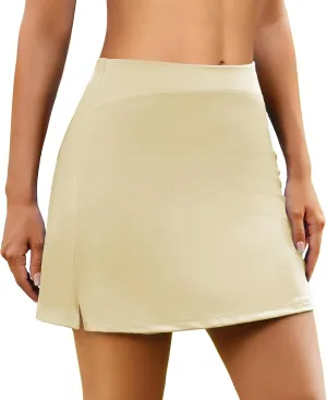ADOME Women's Athletic Skort Golf Skirt with Pockets Shorts Active Tennis Running Workout Sports___