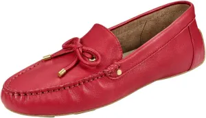 Aerosoles Women's Brookhaven Driving Style Loafer, Red Leather, Medium Wide