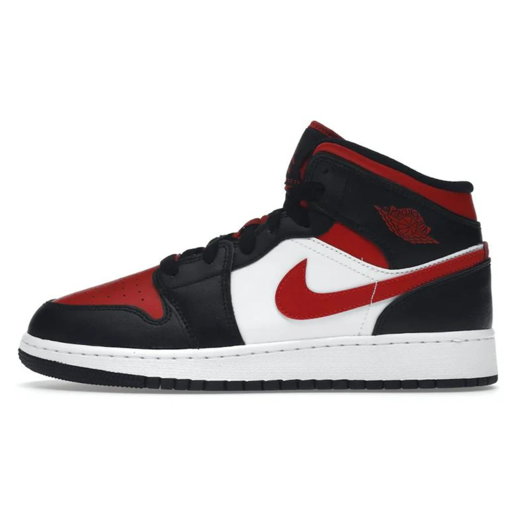 Air Jordan 1 Mid Black Fire Red (GS)