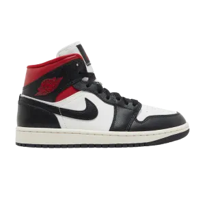 Air Jordan 1 Mid 'Black Off White Gym Red' (WMNS)