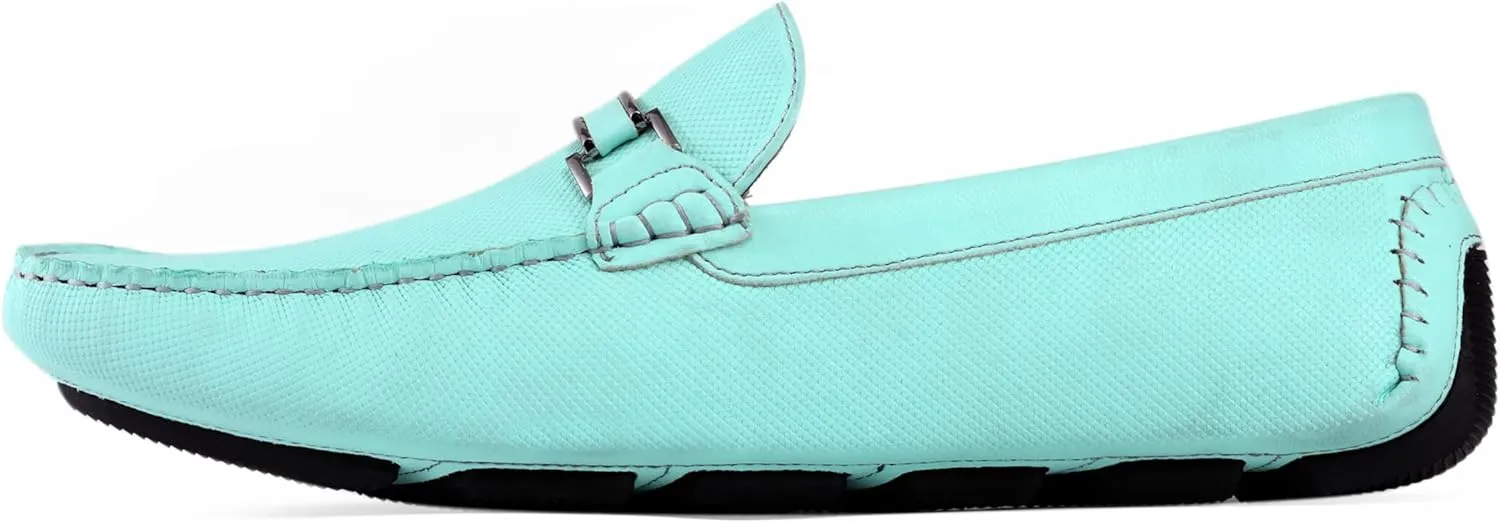 Amali Cola - Driving Moccasins for Men – Mens Slip On Loafers, Moccasins, Slip-on Dress Shoes - Driving Loafers with Matching Color Bit
