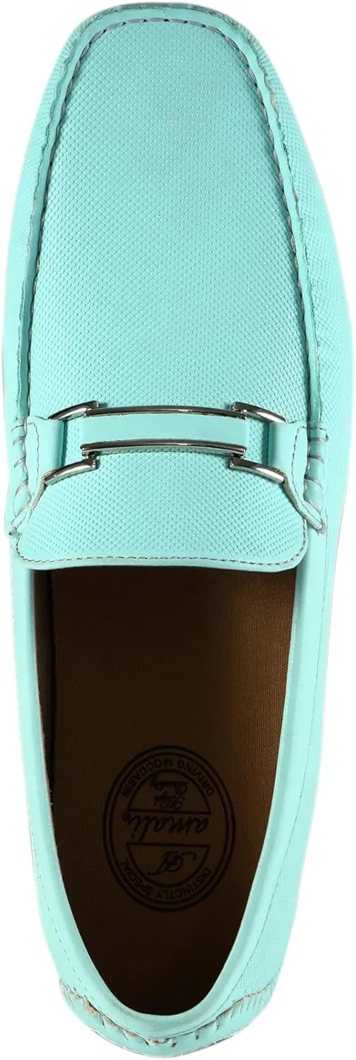 Amali Cola - Driving Moccasins for Men – Mens Slip On Loafers, Moccasins, Slip-on Dress Shoes - Driving Loafers with Matching Color Bit