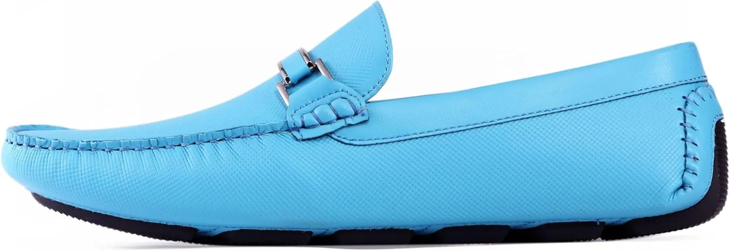 Amali Cola - Driving Moccasins for Men – Mens Slip On Loafers, Moccasins, Slip-on Dress Shoes - Driving Loafers with Matching Color Bit