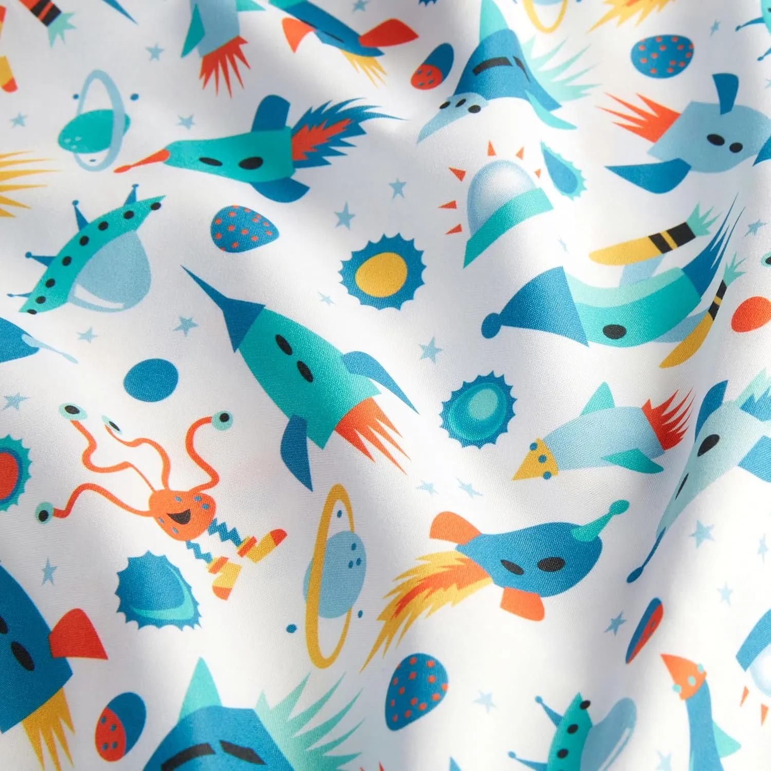 Amazon Basics Microfiber Kids' Sheet Set with Pillowcase, 4 Piece, Full, Cosmic Adventure