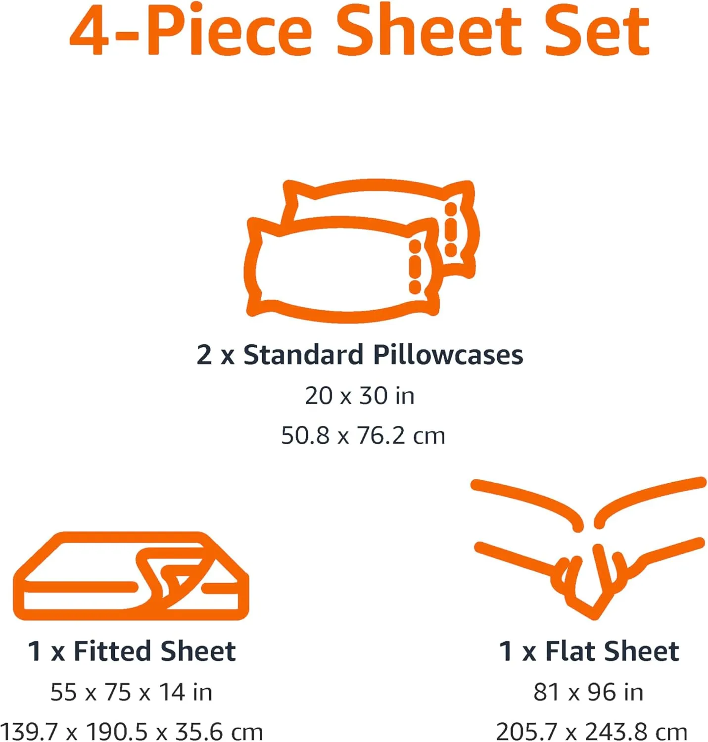 Amazon Basics Microfiber Kids' Sheet Set with Pillowcase, 4 Piece, Full, Cosmic Adventure