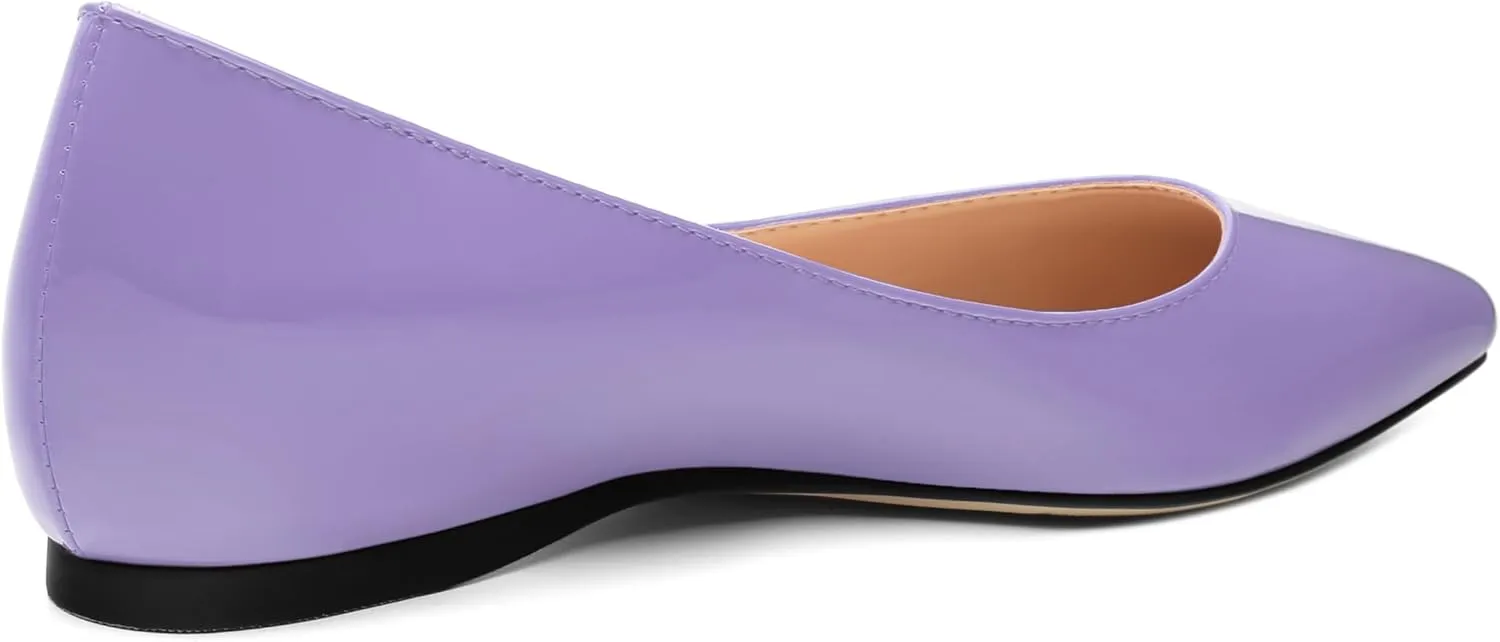 AMBELIGHT Comfy Flats for Women Pointed Toe Slip On Pumps Business Dress Shoe