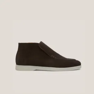 Andora - Dark Brown Suede - Loafer Boots