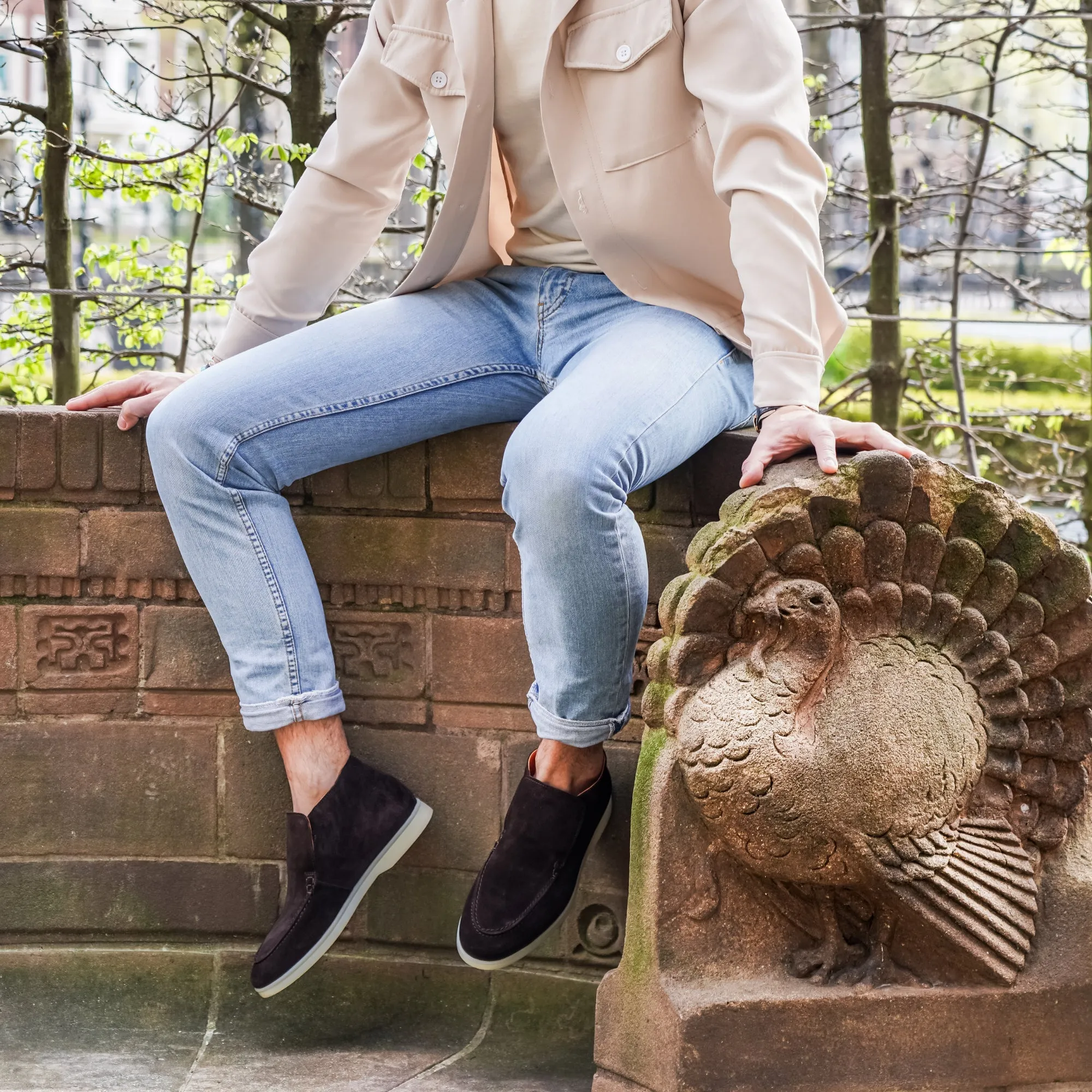 Andora - Dark Brown Suede - Loafer Boots