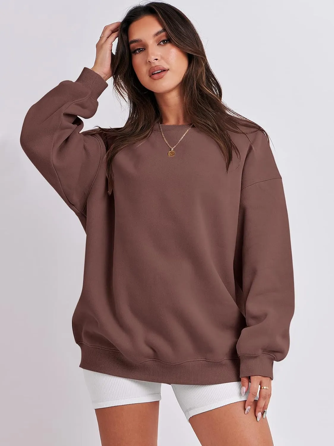 ANRABESS Oversized Sweatshirt for Women Crewneck Y2K Hoodies Fleece Casual Comfy Pullover Top Fall Outfits Clothes 2025