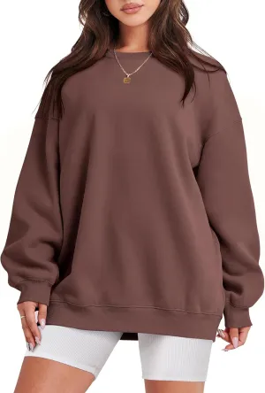 ANRABESS Oversized Sweatshirt for Women Crewneck Y2K Hoodies Fleece Casual Comfy Pullover Top Fall Outfits Clothes 2025