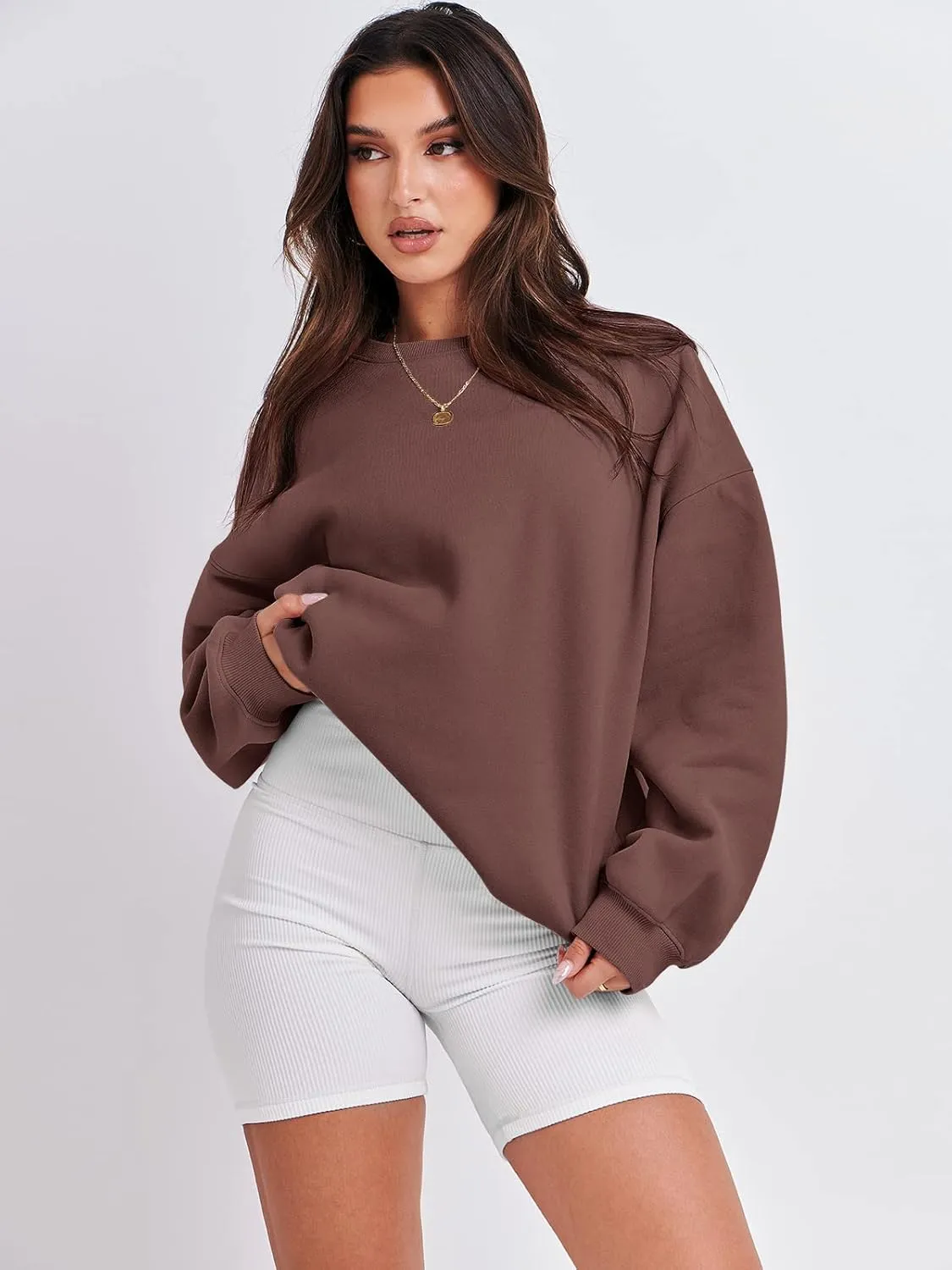 ANRABESS Oversized Sweatshirt for Women Crewneck Y2K Hoodies Fleece Casual Comfy Pullover Top Fall Outfits Clothes 2025