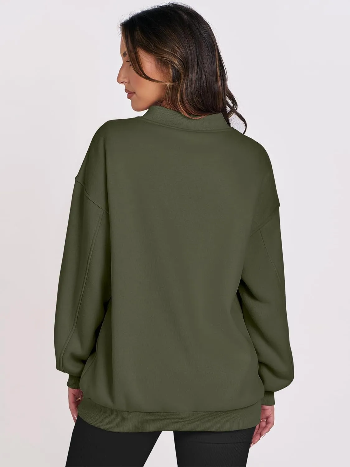 ANRABESS Womens Oversized V Neck Sweatshirt Fleece Long Sleeve Hoodies Pullover Comfy Top Outfits 2024 Teen Preppy Clothes