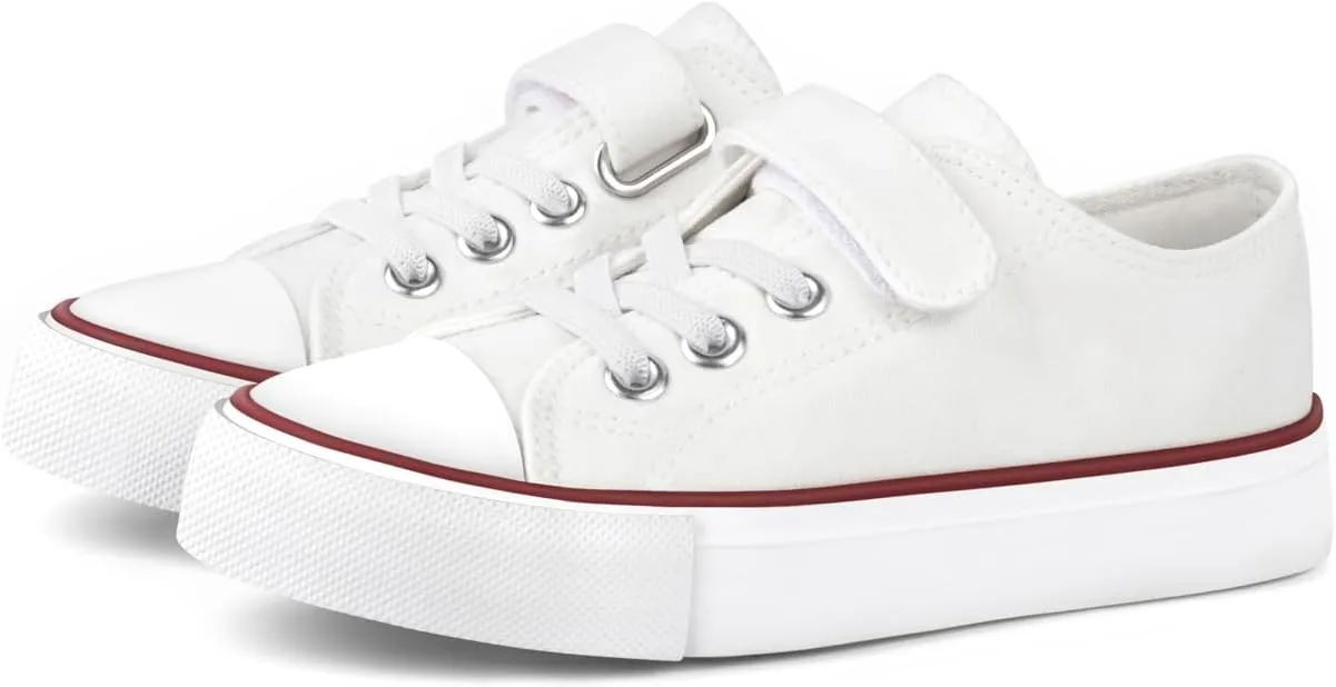 ANTLULU Boys and Girls Canvas Kid Shoes Adjustable Design Fashion Casual Sneakers