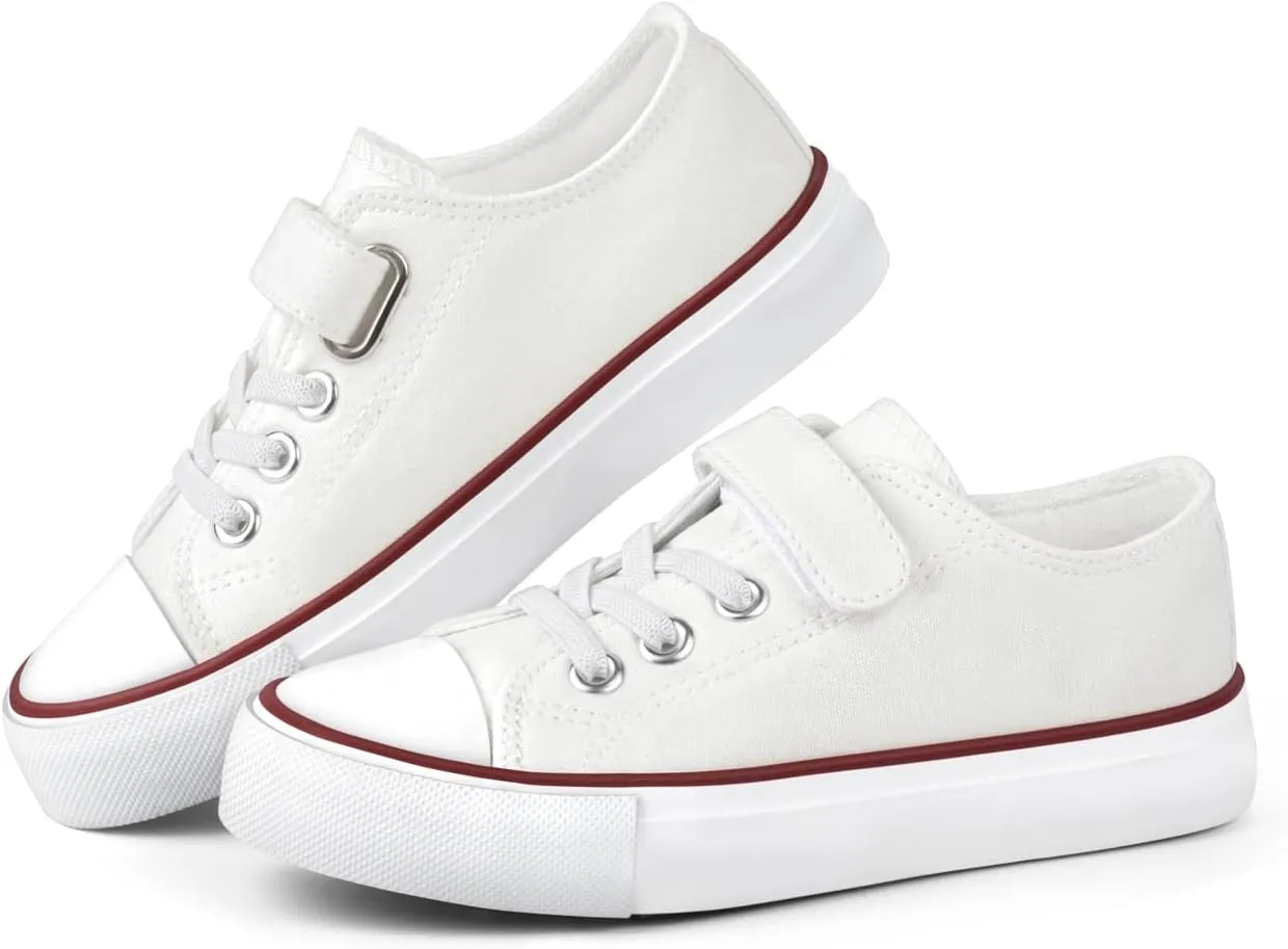 ANTLULU Boys and Girls Canvas Kid Shoes Adjustable Design Fashion Casual Sneakers
