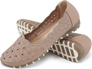 Aomigoct Shoes for Women Ballet Flats: Closed Toe Dress Flats Comfortbale Slip On Pointed Shoes Women Casual Ballets