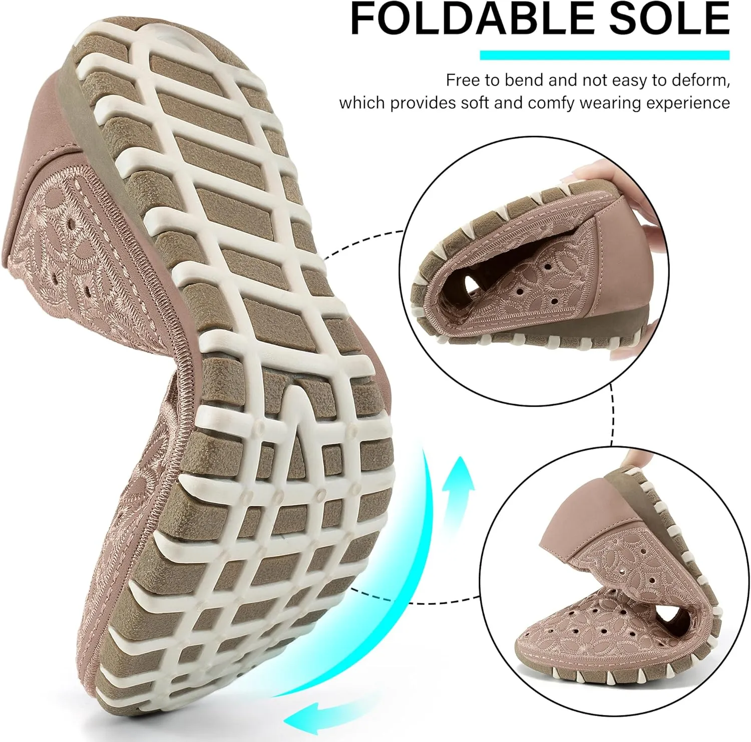 Aomigoct Shoes for Women Ballet Flats: Closed Toe Dress Flats Comfortbale Slip On Pointed Shoes Women Casual Ballets