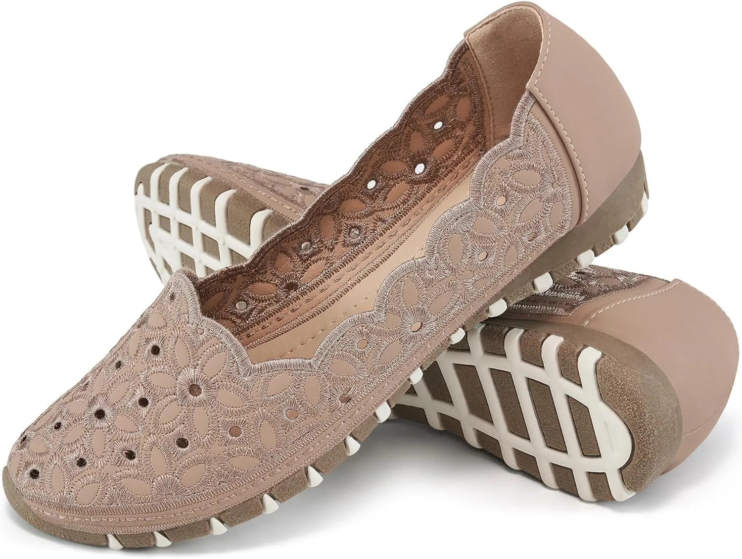 Aomigoct Shoes for Women Ballet Flats: Closed Toe Dress Flats Comfortbale Slip On Pointed Shoes Women Casual Ballets