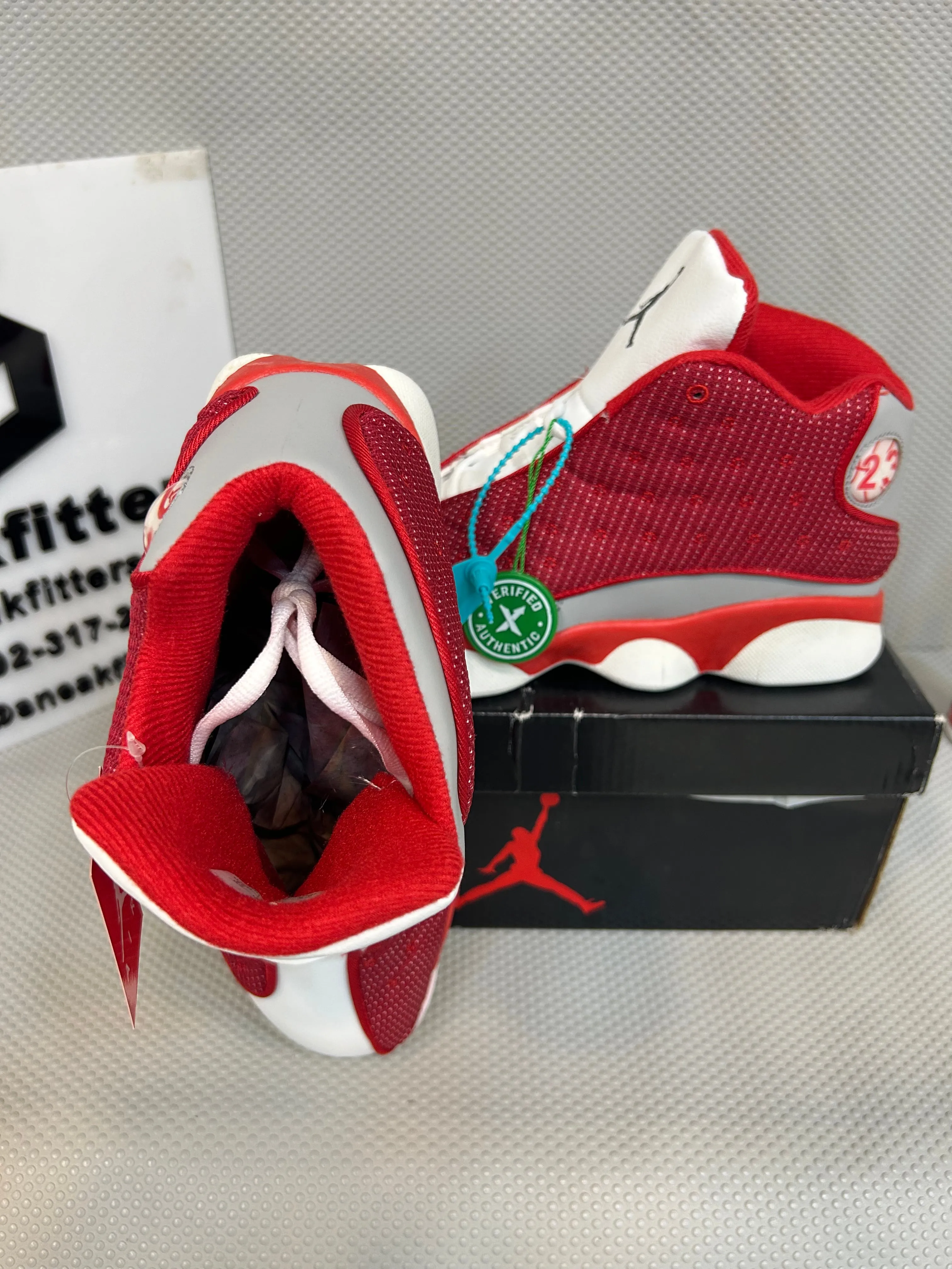 AR JDN 13 - Retro Gym - Red Flint Grey