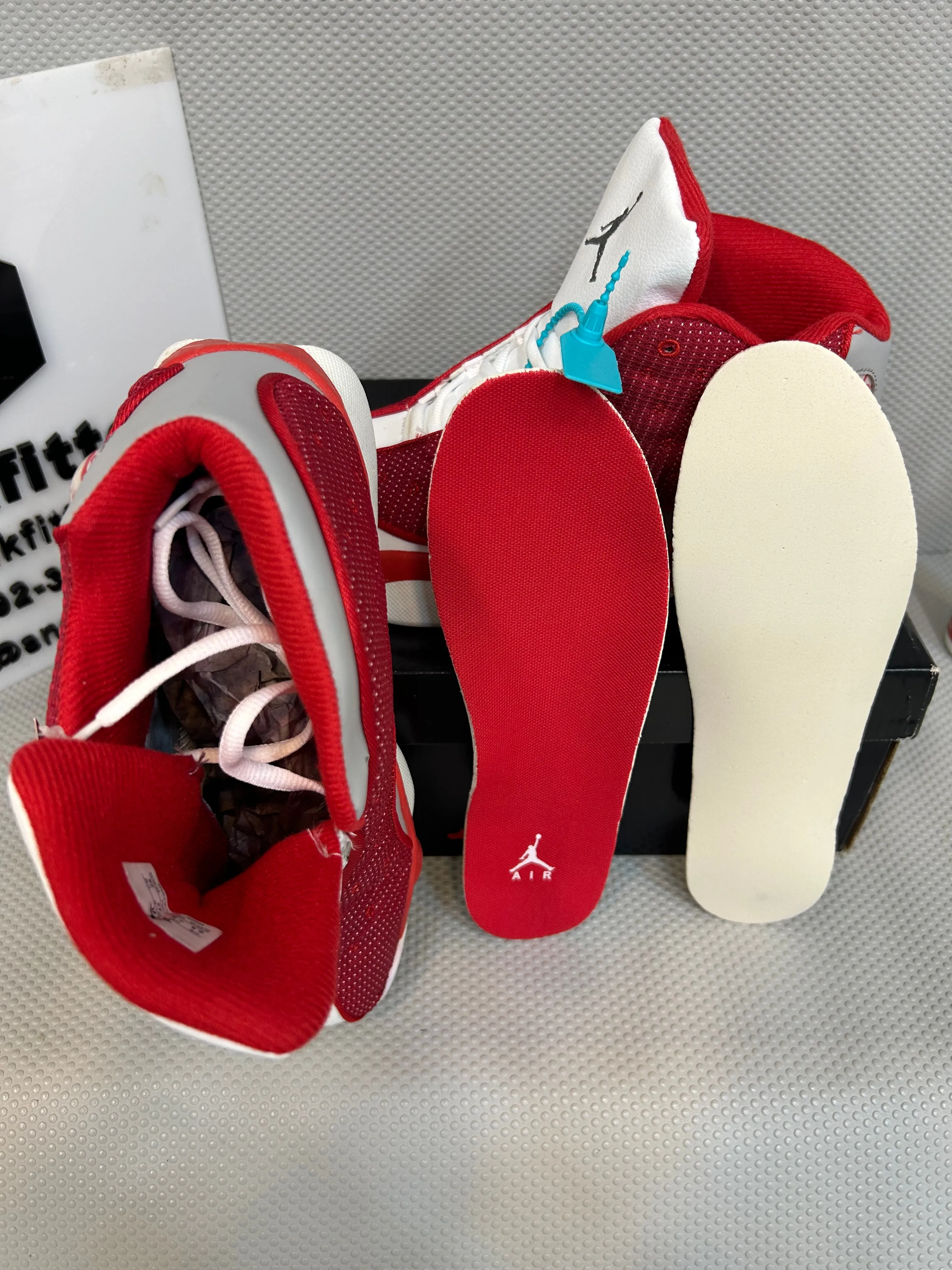 AR JDN 13 - Retro Gym - Red Flint Grey