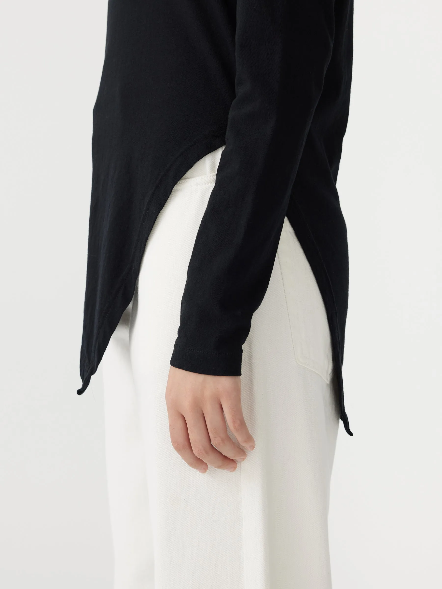 Asymmetric Split Long Sleeve T-Shirt