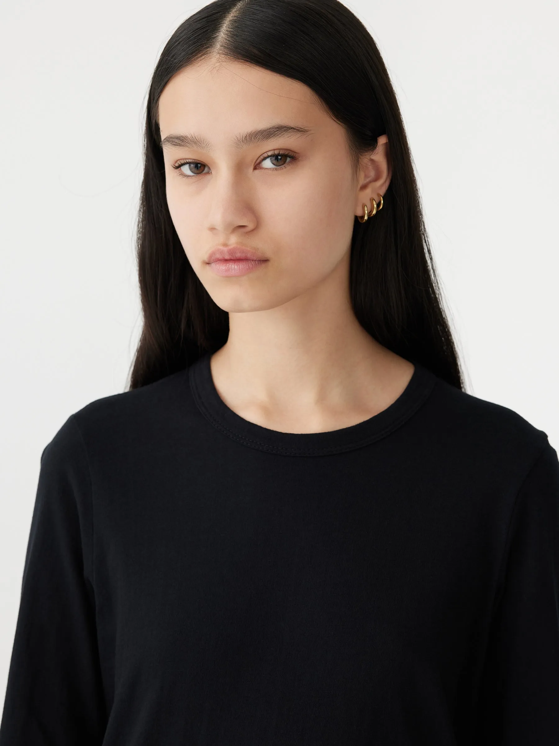 Asymmetric Split Long Sleeve T-Shirt