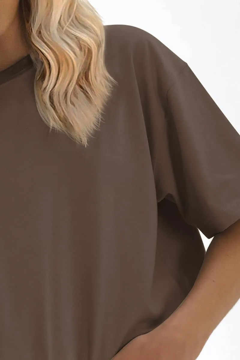 ATHMILE Womens Oversized T Shirts Loose Fit Crewneck Short Sleeve Tops Summer Casual Blouse 2025 Y2K Basic Tee Beach