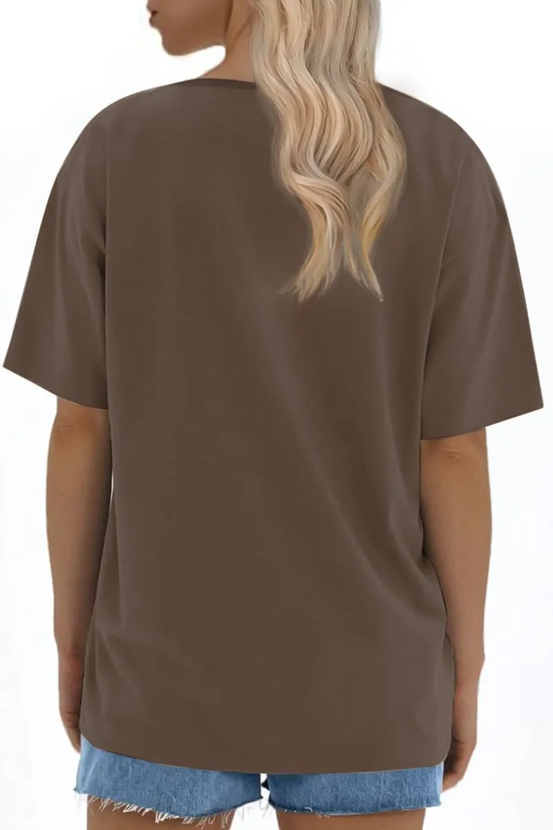 ATHMILE Womens Oversized T Shirts Loose Fit Crewneck Short Sleeve Tops Summer Casual Blouse 2025 Y2K Basic Tee Beach