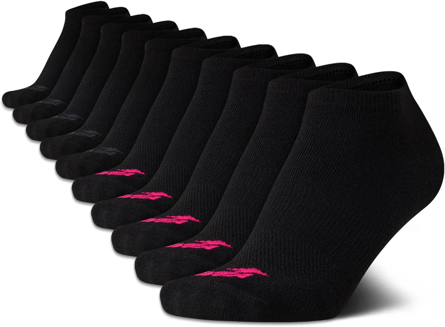 Avia Women's Athletic Low Cut Socks - 10 Pack Performance Stretch Cushioned Ankle Socks for Running and Workout (4-12)