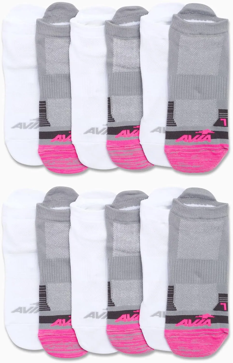 Avia Womens No Show Socks - 12 Pack Soft Stretch Moisture Wicking Athletic Low Cut Socks for Women (Size 4-9, Extended: 9-12)
