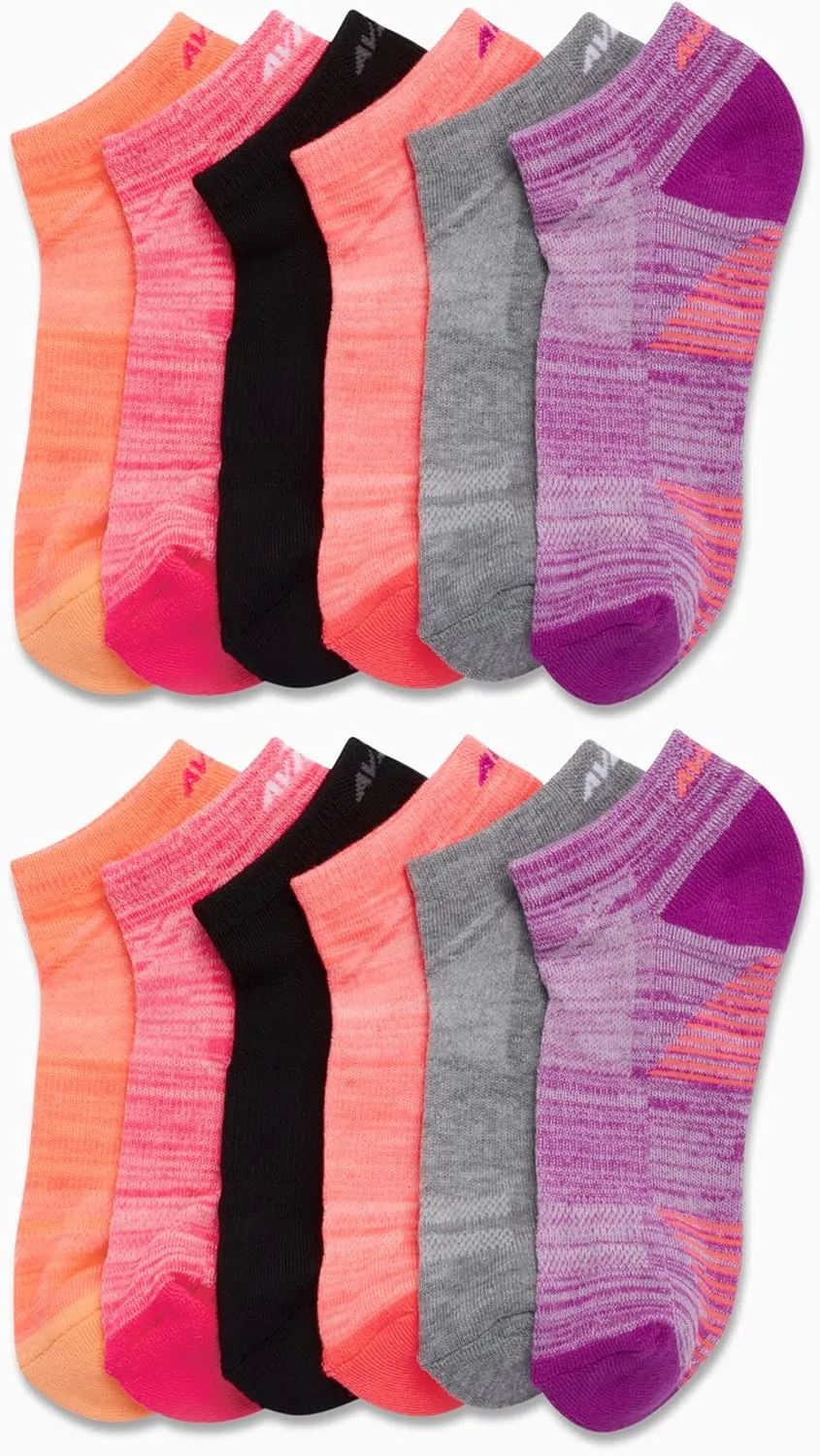Avia Womens No Show Socks - 12 Pack Soft Stretch Moisture Wicking Athletic Low Cut Socks for Women (Size 4-9, Extended: 9-12)