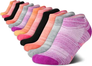 Avia Womens No Show Socks - 12 Pack Soft Stretch Moisture Wicking Athletic Low Cut Socks for Women (Size 4-9, Extended: 9-12)